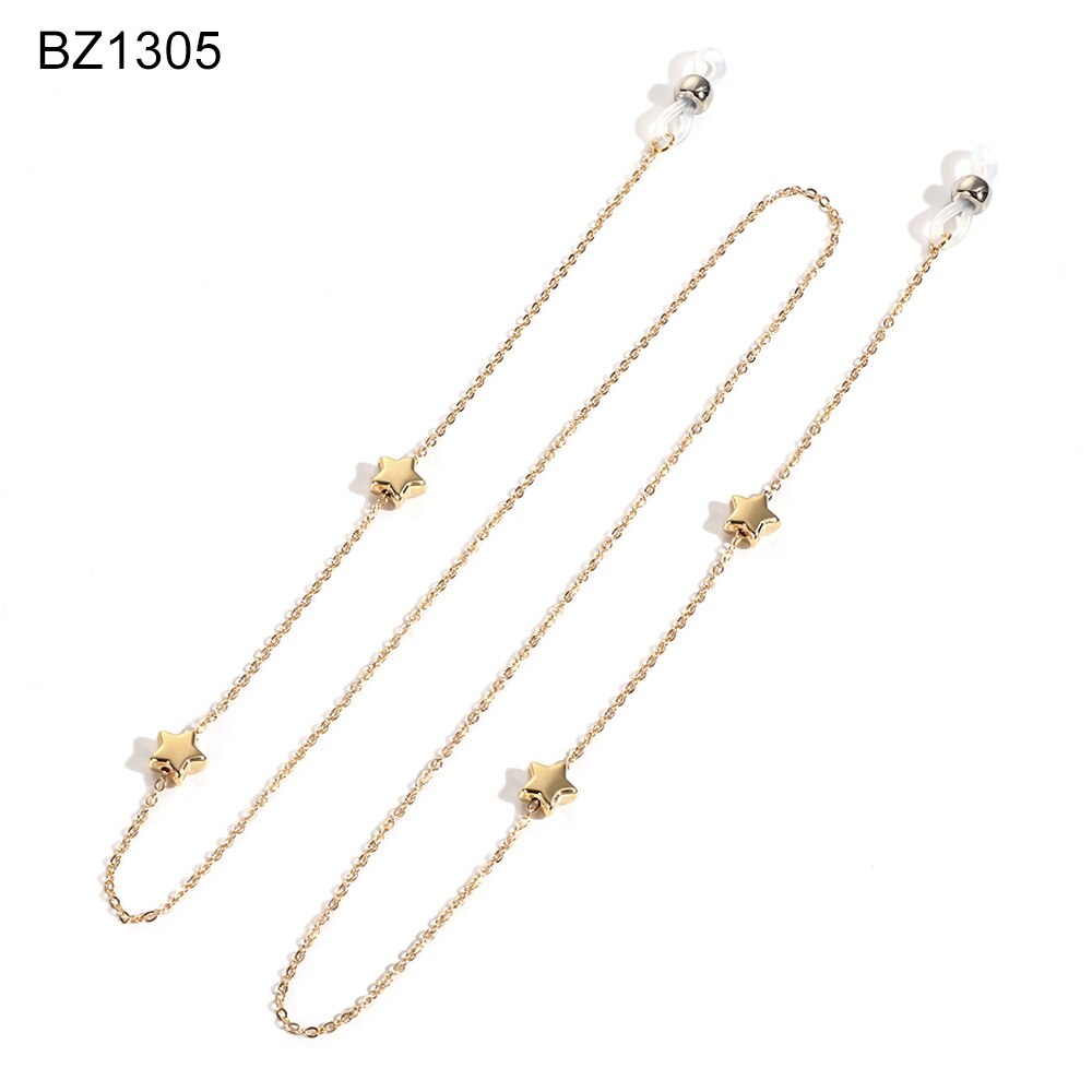 Pearls Sunglasses Chains for Women Metal Charms Eyeglasses Lanyard Necklace Glasses Holder Strap Cord Eyewear Retainer: BZ1305