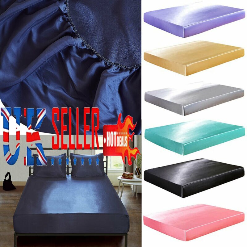 Extra Deep Fitted Sheet Waterproof Solid Bed Sheets Mattress Cover Protector