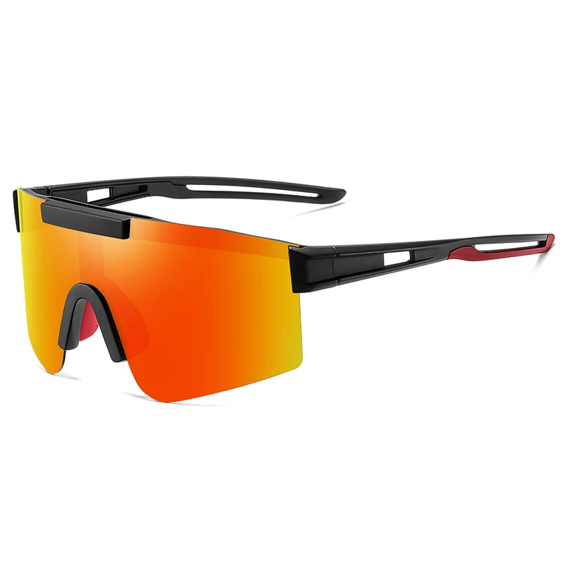 FLYING WAVES Unisex Polarized Cycling Sunglasses MTB Sports Goggles Windproof UV-resistant Driving Sunglasses for Men Women: black