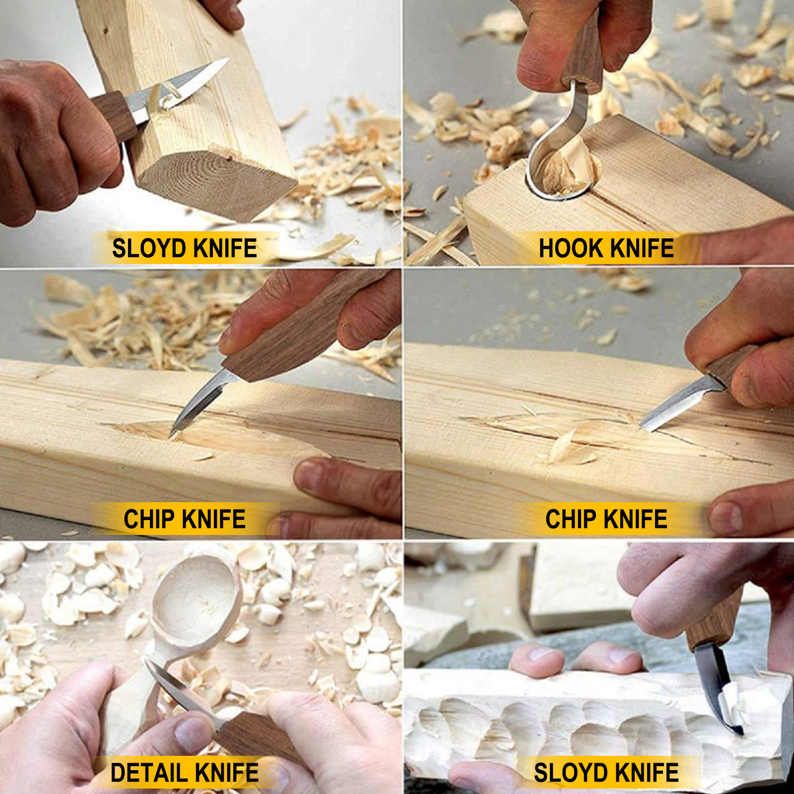 Wood Carving Knife Set Wood Chisel Sharp-edged Engraving Wood Cutter For DIY Household Woodworking Crafts Carving Tools