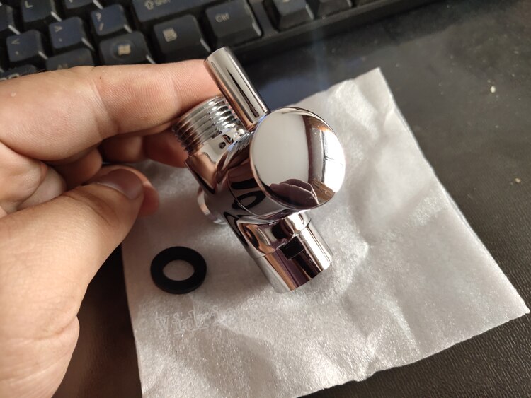 1/2 to 3/4 Chrome 3 Way Diverter Valve 4/8 to 6/8 Shower water distributor, shower nozzle switch 1 to 2 ways connector converter