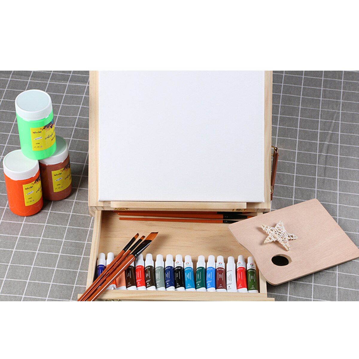Multifunction Painting Easel Artist Desk Easel Portable Miniature Desk Light Weight Folding Easel For Storage Or During Trips