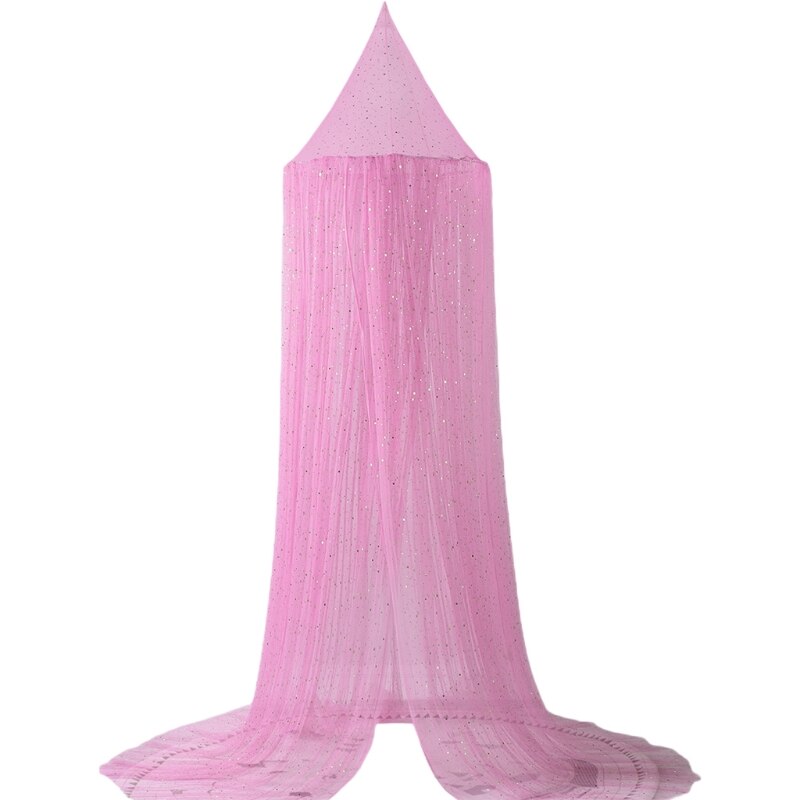 Baby Kids Bed Mesh Yarn Canopy Bedcover Mosquito Net Curtain Dome Hanging Tent: Pink