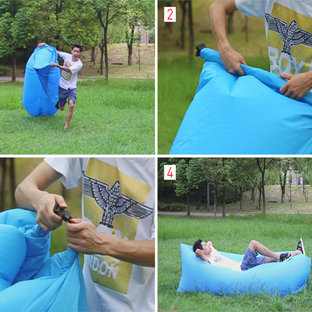 Infaltable-SACO DE dormir para sofá cama, saco de playa para vagos, almohada ligera para vagos, para acampar, XA135A