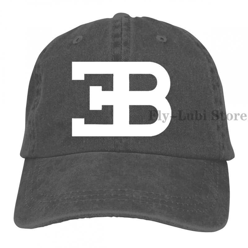 Bugatti 2 Baseball cap men women Trucker Hats adjustable cap: 2-Black