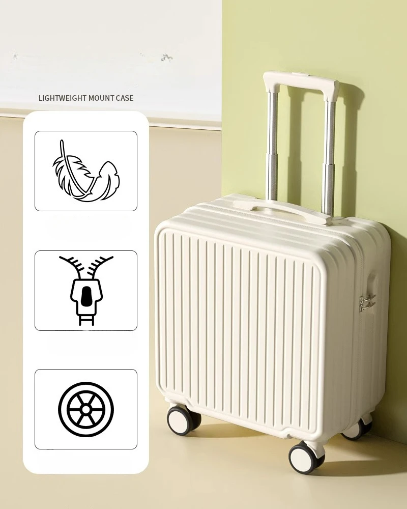 Mini Storage Travel Case with Wheels , TSA Approved Cabin Bag, Lightweight Password Lock Suitcase for Airplane, Home & Office