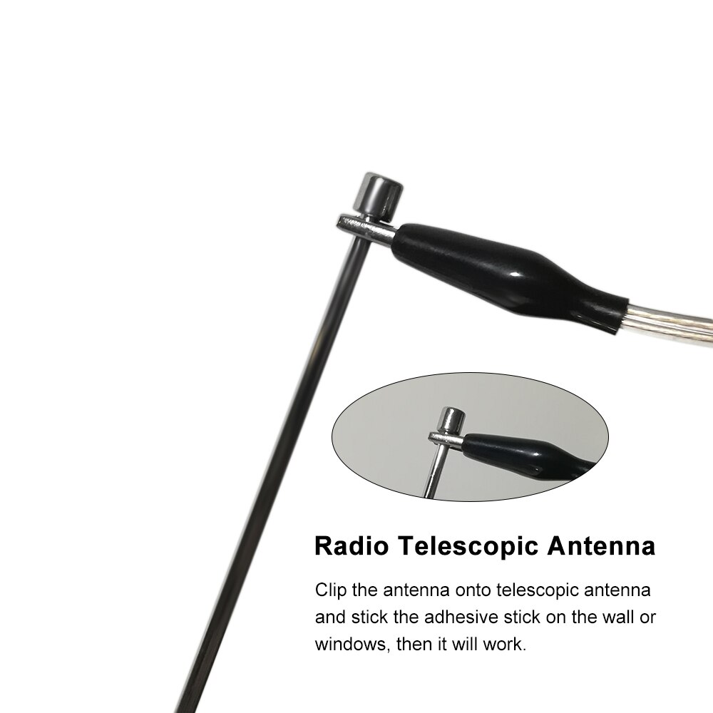108se radioantenne radio forbedrer signal radioantenne 3.2- meter længde kompatibel med alle radioer med teleskopisk antenne