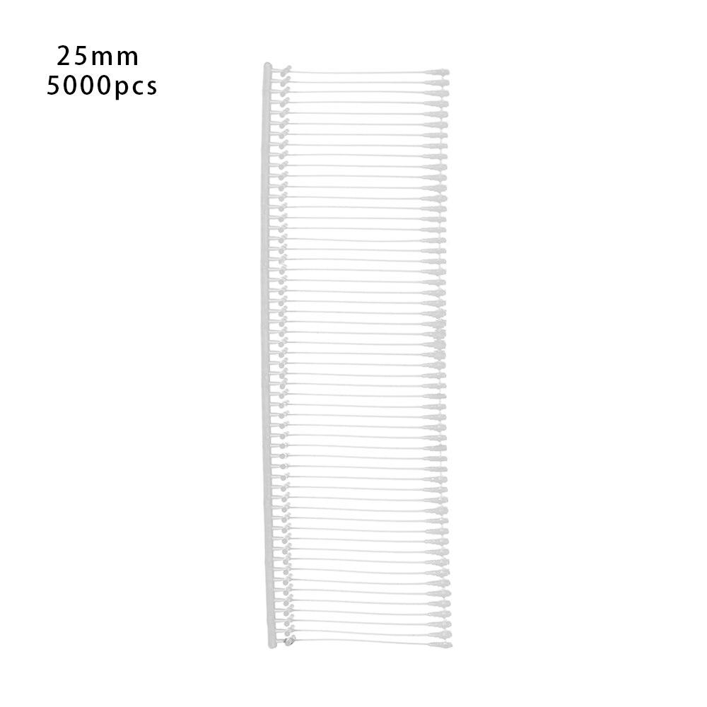 5000 Pcs Plastic Reguliere Standaard Tagging Fasteners Wit Standaard Tagging Weerhaken Bijlagen Geschikt Voor Standaard Tag Apparaten: 25mm