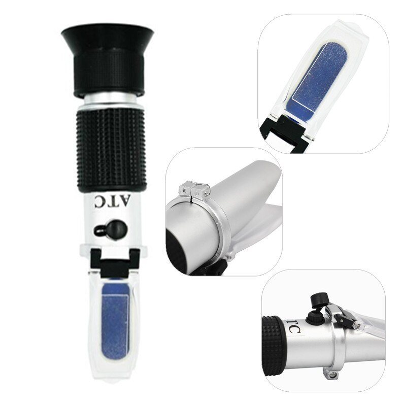 Hand held Brix Be Water 3 in 1 Honey Refractometer 58~90% brix for syrup controlling concentrations with ATC 30% OFF