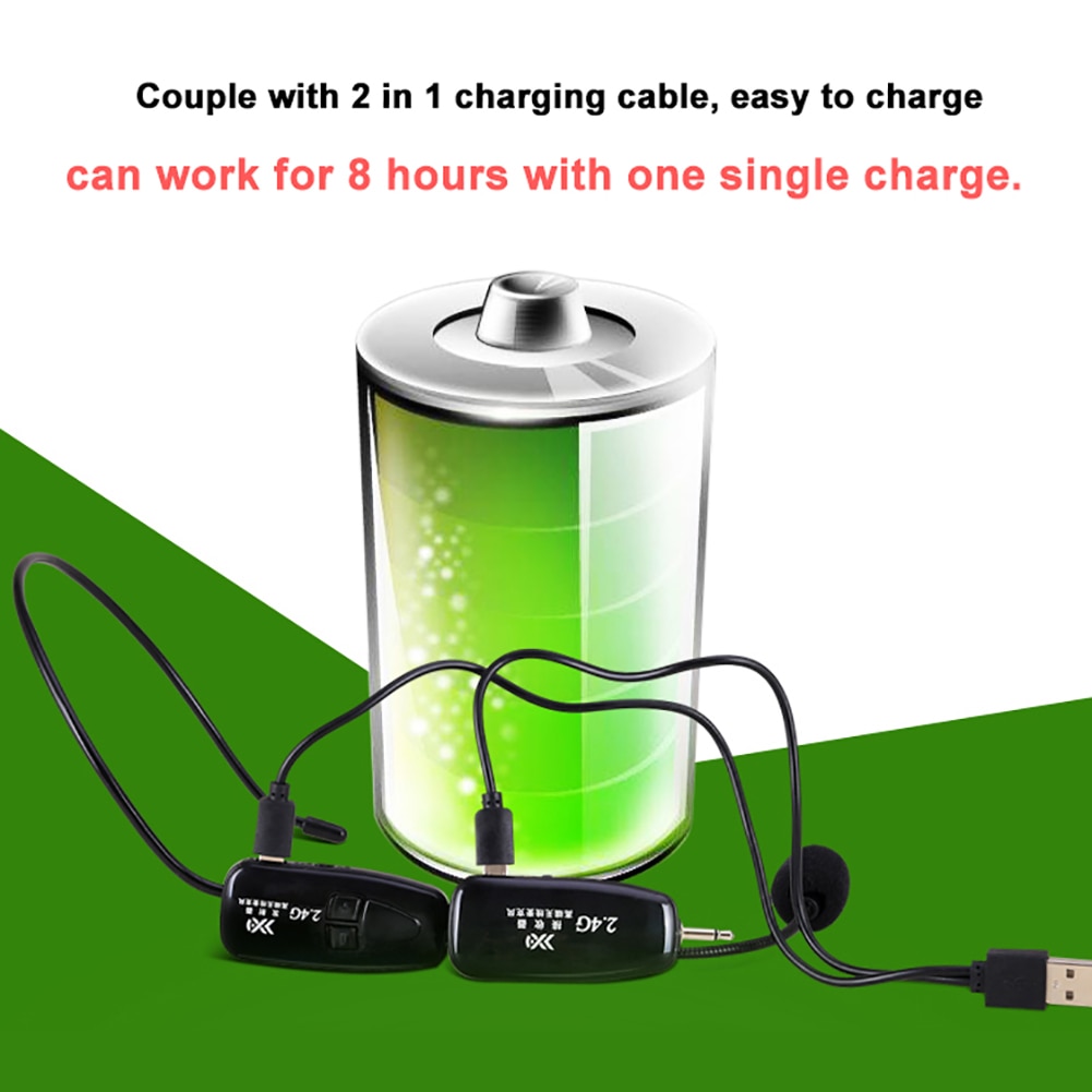 1 Set Portable Useful 2.4G Wireless Microphone Speech Headset Radio For Loudspeaker Teaching Guide Mic Easy to Use