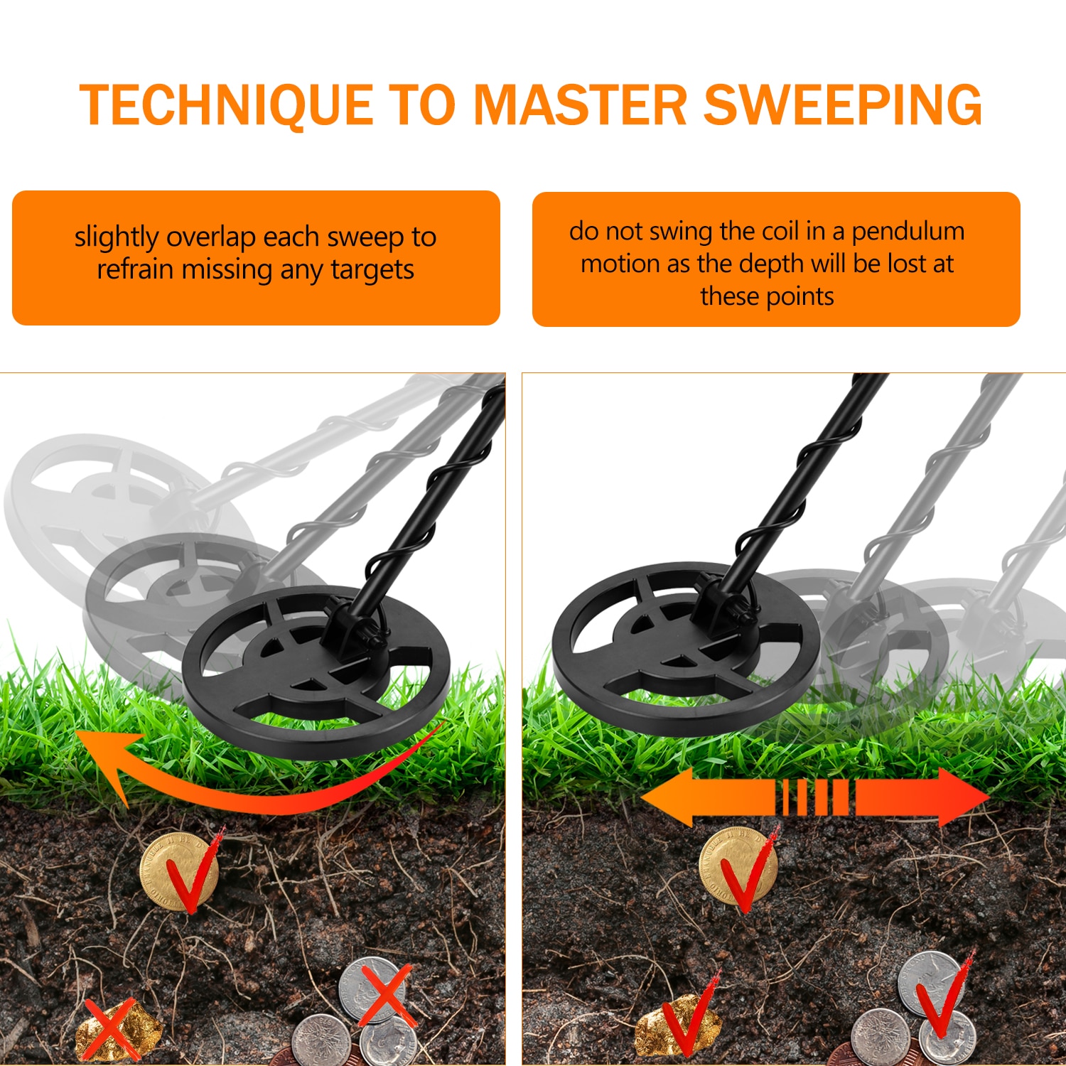 GTX5060 Portable Metal Detector Underground Metal Detector High Sensitivity Jewelry Treasure Gold Metal Detecting Tool