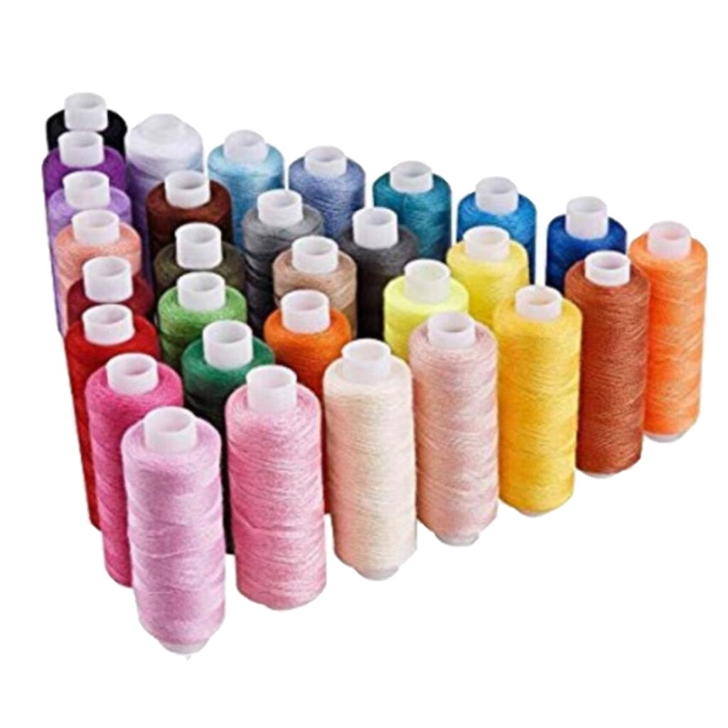 30 Spools Polyester Cotton Thread Reel For Overlock Hand Sewing Machine
