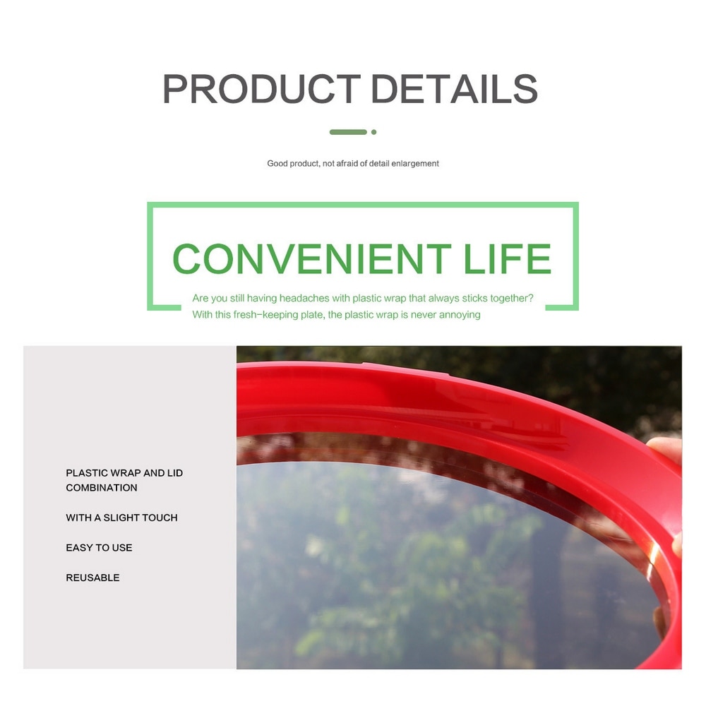 2PCS Food Preservation Tray Vacuum Fresh Food Plate Portable Refrigerator Food Storage Hotel Kitchen Preservation Box Container