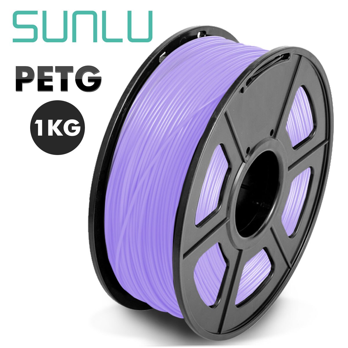 1.75mm petg-filament, het beste voor het printen van lampenhangers 100%  petg-filament zonder bubbels 3d printerfilament 1kg/2.2 lbs met spoel: Petg-paars