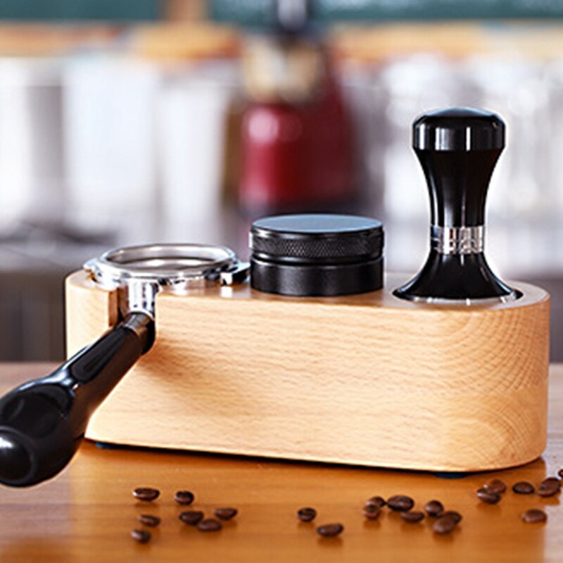Herbruikbare barista houten koffietamperhouder espressostandaard basisapparaat accessoires koffiesets