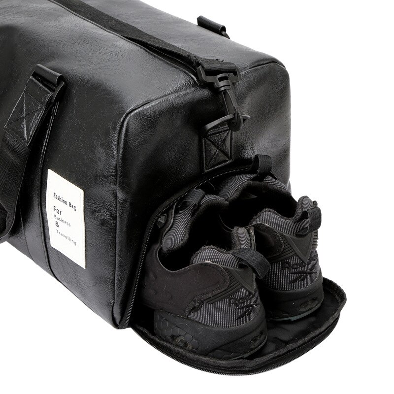 Reisetasche aus pu-leder, herren-reisetasche, aufbewahrungstasche für kleidung, große reisetasche, separate große fitnesstasche, sport-wochenendtasche