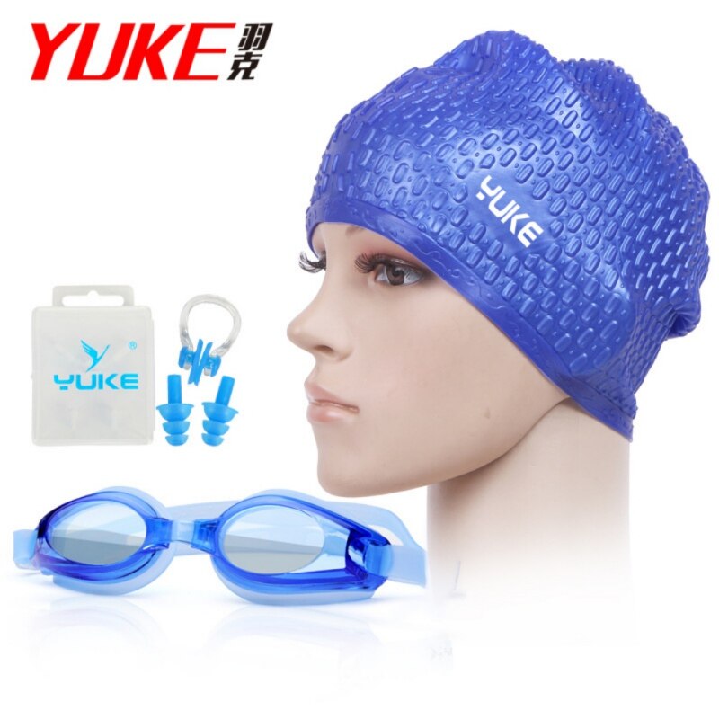 Swim Goggles And Cap Set 4 In 1 Lenses Clear Anti-Fog Swimming Goggles Waterproof For Men And Women