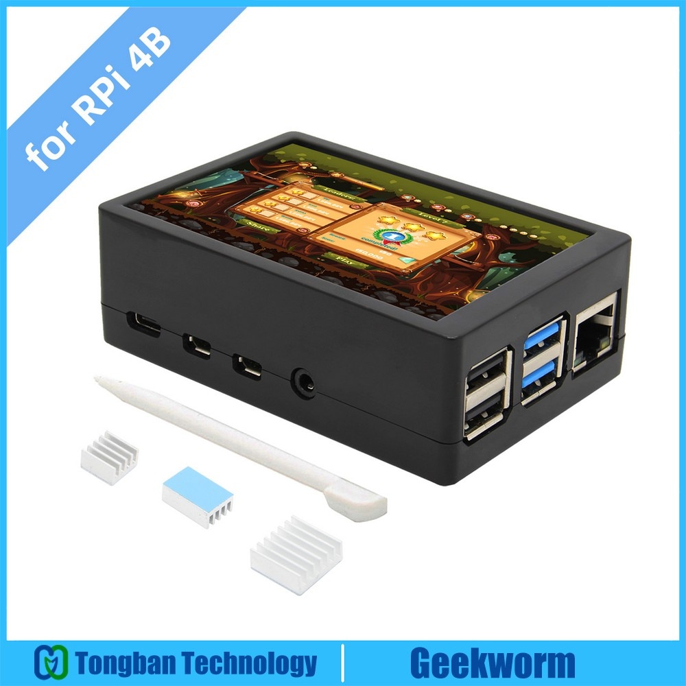 Raspberry Pi 4 Model B 3.5 Inch 480X320 Tft Touch Screen Met Abs Case Kit, raspberry Pi 4 Lcd Display Max 50FPS
