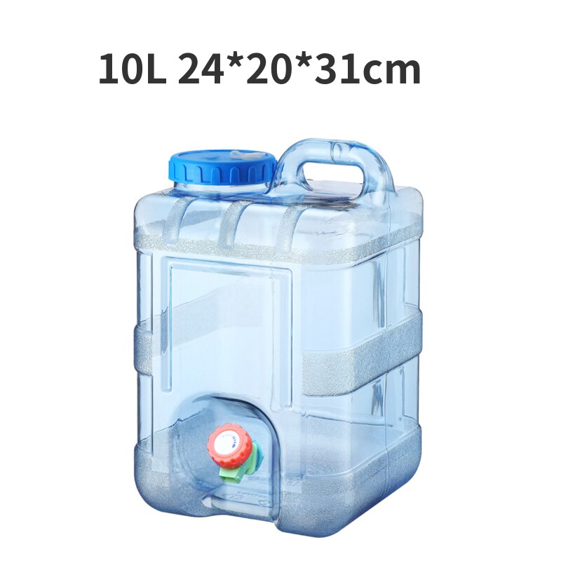 5.5L/10L Capacity Outdoor Water Bucket Portable Driving Wateater Bucket Portable Tank Container with Faucet for Camping: 10L B