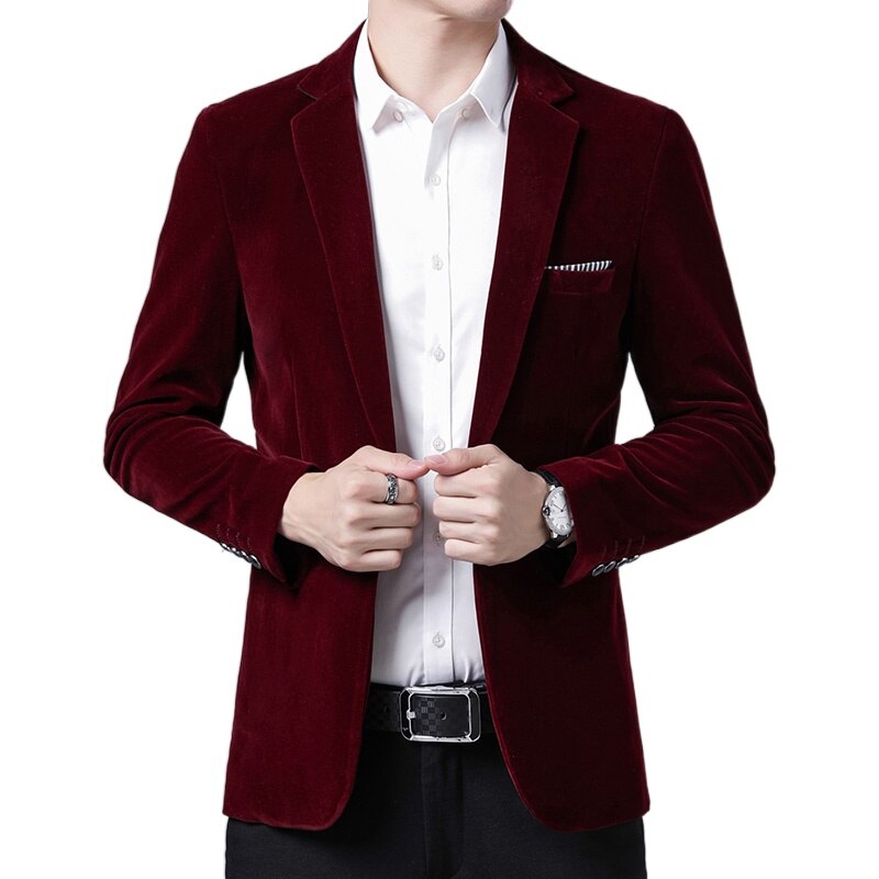 Men's Wool Suit Coat Wool Blends Casual Blazers Men Suit Top Male Solid Business Casual Mens Coats and Jackets