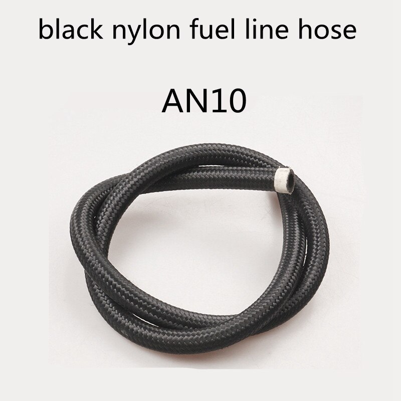 1 Meter Braided Oil Line Fuel Hose Oil Gasoline Brake Line Hose Nylon Fuel line Hose AN4 AN6 AN8 AN10 AN12: AN10black nylon hose