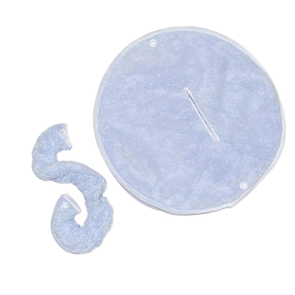 Facial Towel Mask Hydrating Rejuvenation Coral Fleece Beauty Salon Face Mask for Women Girls Sister - Single Hole Pink: One Hole Strap Blue