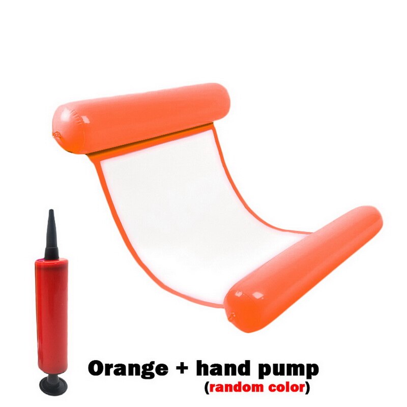 groß Schwimm Wasser Hängematte schweben Liege Schwimm Spielzeug Aufblasbare Schwimm Bett Stuhl Schwimmbad Faltbare Aufblasbare: Orange