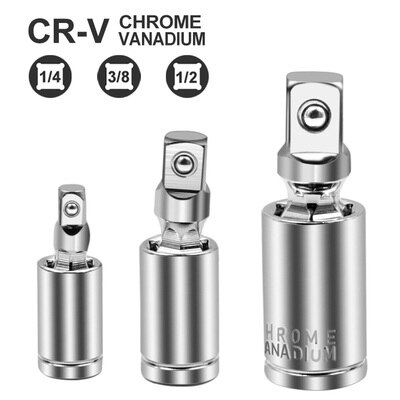 Electric Drill Socket Adapter for Impact Driver with Hex Shank to Square Socket Drill Bits Rotatable Extension 1/4" 3/8" 1/2": 3Pcs