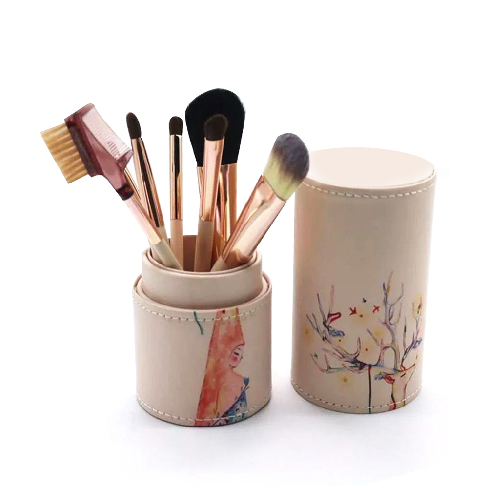 Makeup Brushes Set with Case Prefessional Foundation Powder Eyeshadow Cosmet Brush kit Pink Make Up Instruments Holder