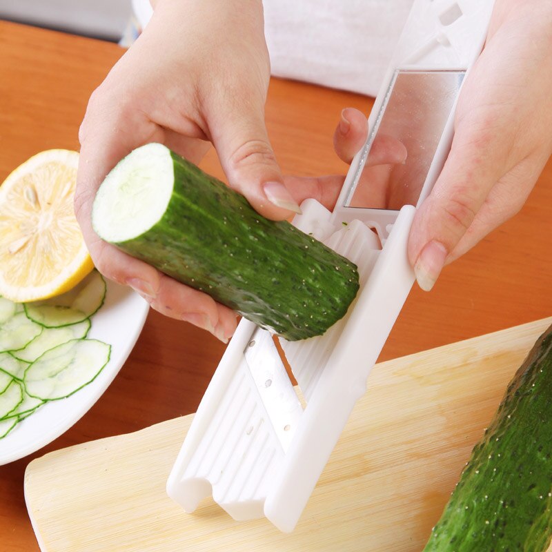 1 st Koreaanse Schoonheid Komkommer Snijmachine Met Een Kleine Spiegel Schoonheidsverzorging Groente Spiraal