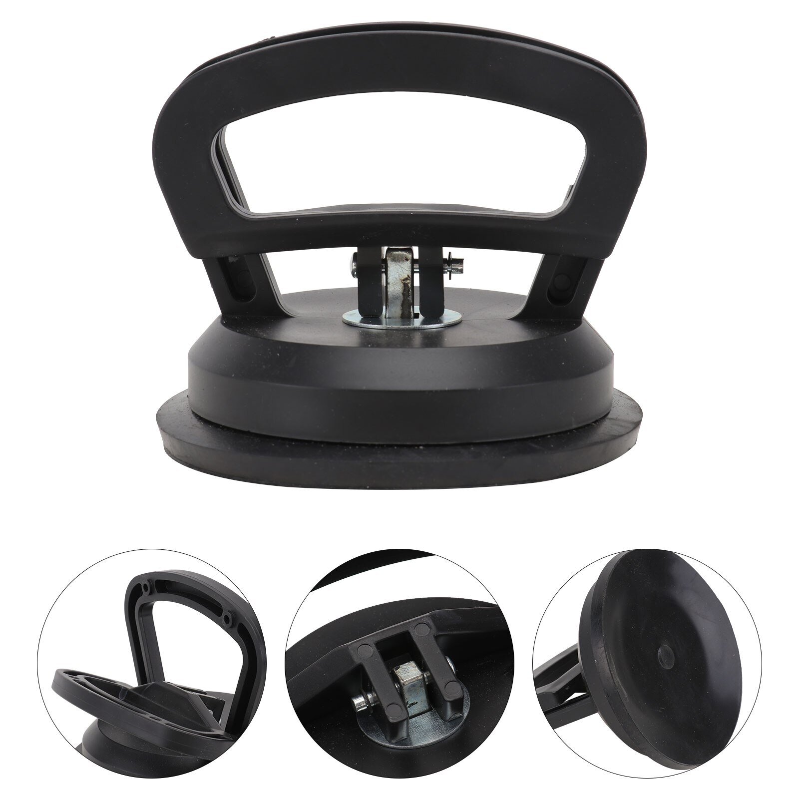 1Pc Single Jaw Suction Cup Plate Glass Gripper Lifting Hand Tool Black: Default Title