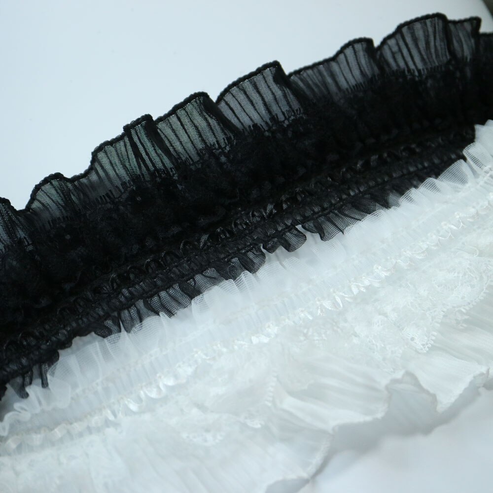 8cm * 1 metri guarnizioni in pizzo elastico bianco per abbigliamento abiti da sposa accessori per cucire fai da te ordinare per sarto