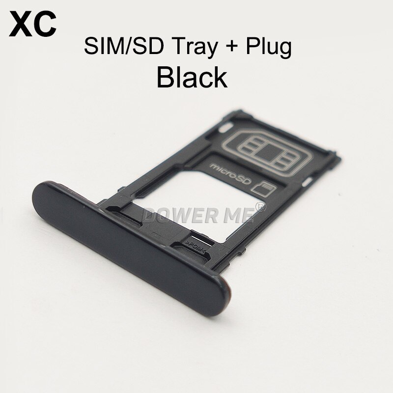 Dower me memory microsd kortholder læser sim bakke slot til sony xperia x compact mini  f5321 xc 4.6 "