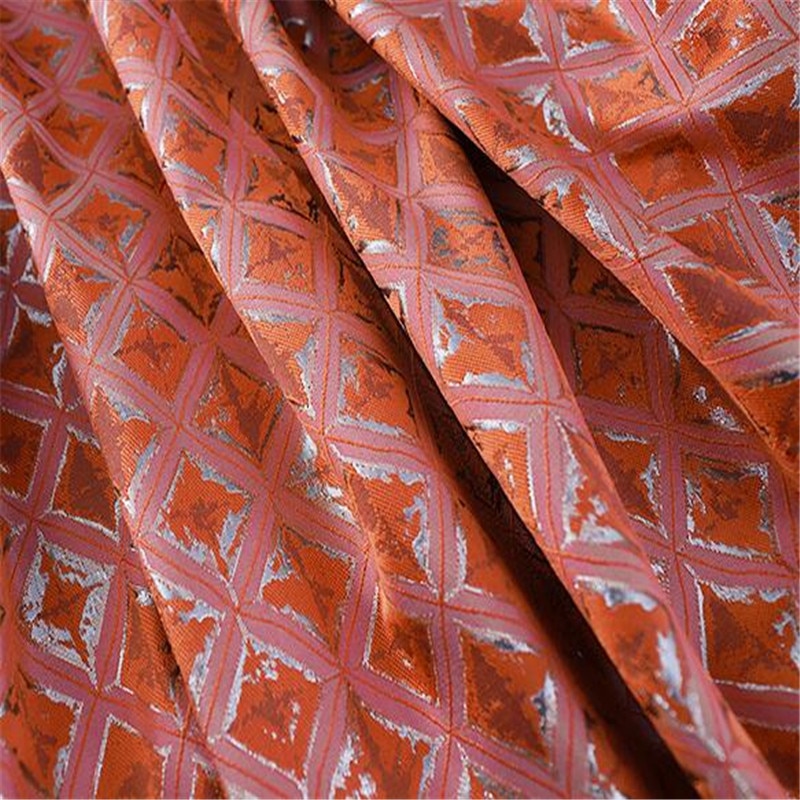 Geometrie Jacquard Textiel Brocade Polyester Stoffen Voor Kussen En Tafelkleed Thuis Textiel