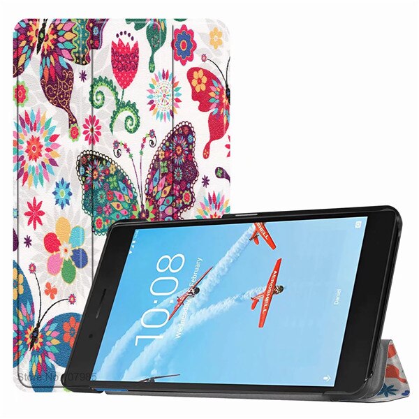 Ultra Slim PU Leather Stand Case For Lenovo Tab E7 7104 TB-7104F 7104F 7 inch Smart Cover Tablet Shockproof Flip Shell+Film+Pen: Color 6