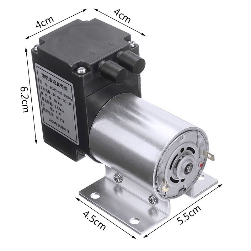 DC 12V Electric Mini Vacuum Air Pump Negative Pressure Suction 5L/min 80kpa Vacuum Pump for Chemical Industry Accessories