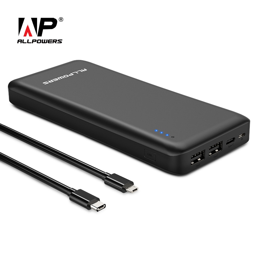 ALLPOWERS 24000mAh Fast Charge Power Bank With USB-C Ports, Portable Charger For IPhone & Samsung