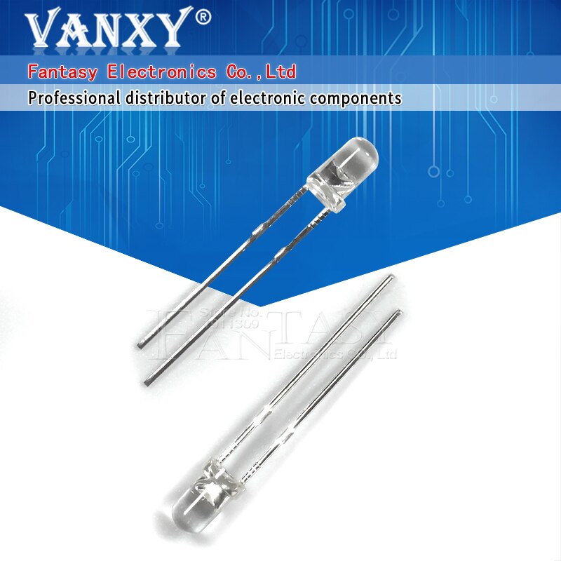 100pcs White light-emitting diodes White turn White 3mm led