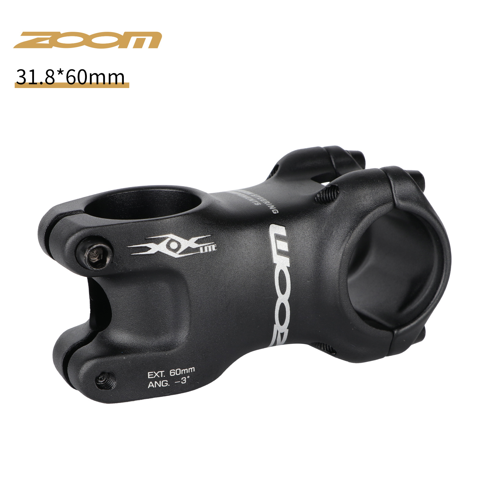 Zoom 31.8mm Bike Stem Ultralight Aluminum + - 3 Degrees Mountain Road Bike Bicycle MTB 40 50 60MM: Red