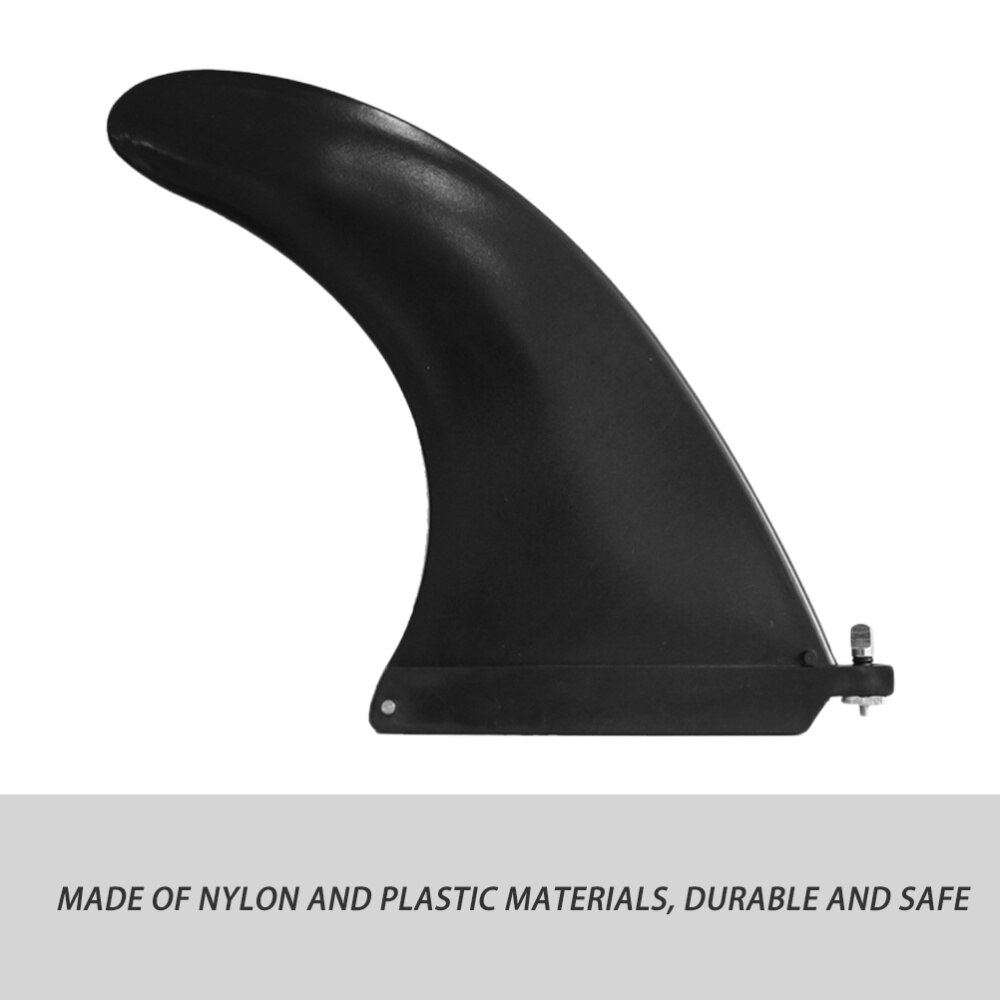 1Pc Inflatable Surfboard Tail Fin Marine SUP Large Fish Fin With Screw Removable Splitter Paddle Tail Rudder (Black)