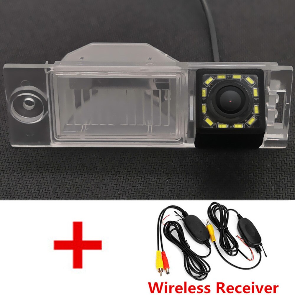 Fisheye HD Dynamic Trajectory Wireless Car Rear View Backup Camera For Hyundai IX35 Tucson SUV 3rd Generation: Wireless 12LED / Fixed Parking Line