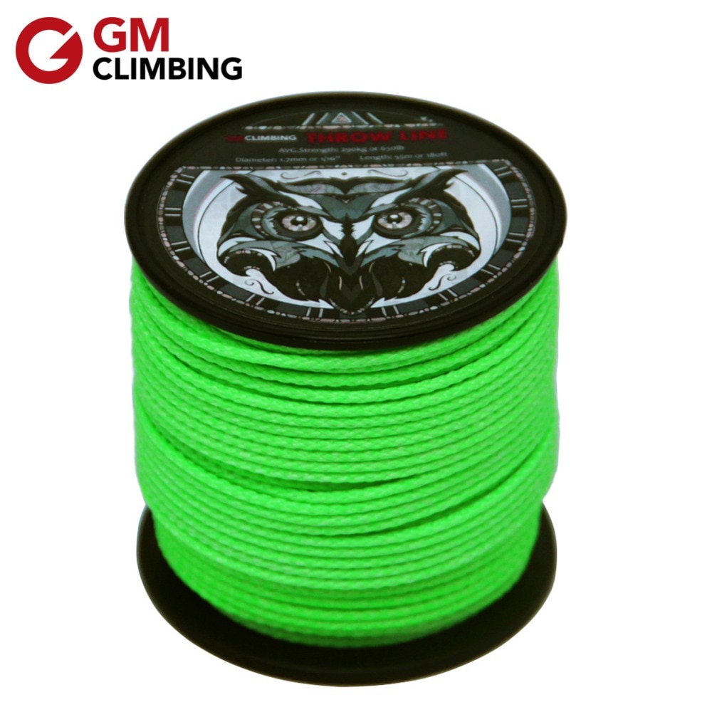 Tree Climbing Rope 180ft / 650lb Arborist Throw Line 1.7mm High Strength UHMWPE Tree Climbing Equipment Backpacking Hiking Cord