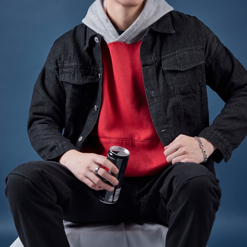 Jakker mænd denim cargo basic ensfarvet korte pullovere streetwear harajuku japansk afslappet outwear herre bombercoats løs