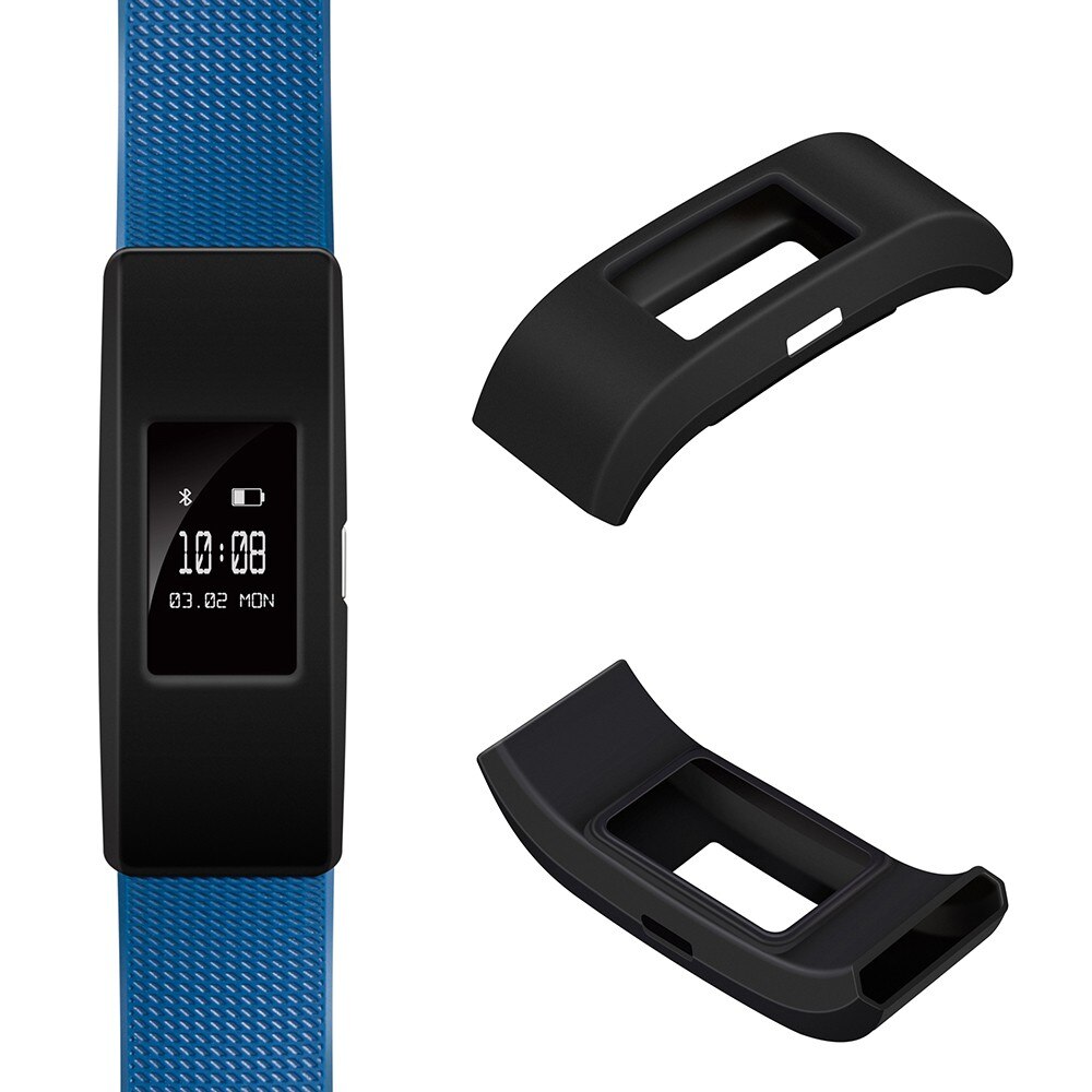 Eieuuk myk silikonhylse fitness band deksel beskyttelsesdeksel tilbehør for fitbit charge 2 smartwatch: Svart
