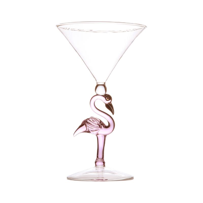 1Pc Decorative Flamingo Shape Wine Glass For Home Bar Restaurant Glass Flamingo Glass Wine Glass Cocktail Glass Bordeaux Goblet: 200ml