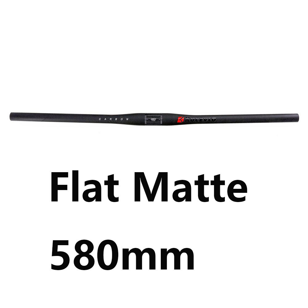 KOCEVLO-Manillar superligero para bicicleta de montaña, accesorio de carbono mate, 3k, 31,8mm: Flat Matte 580mm
