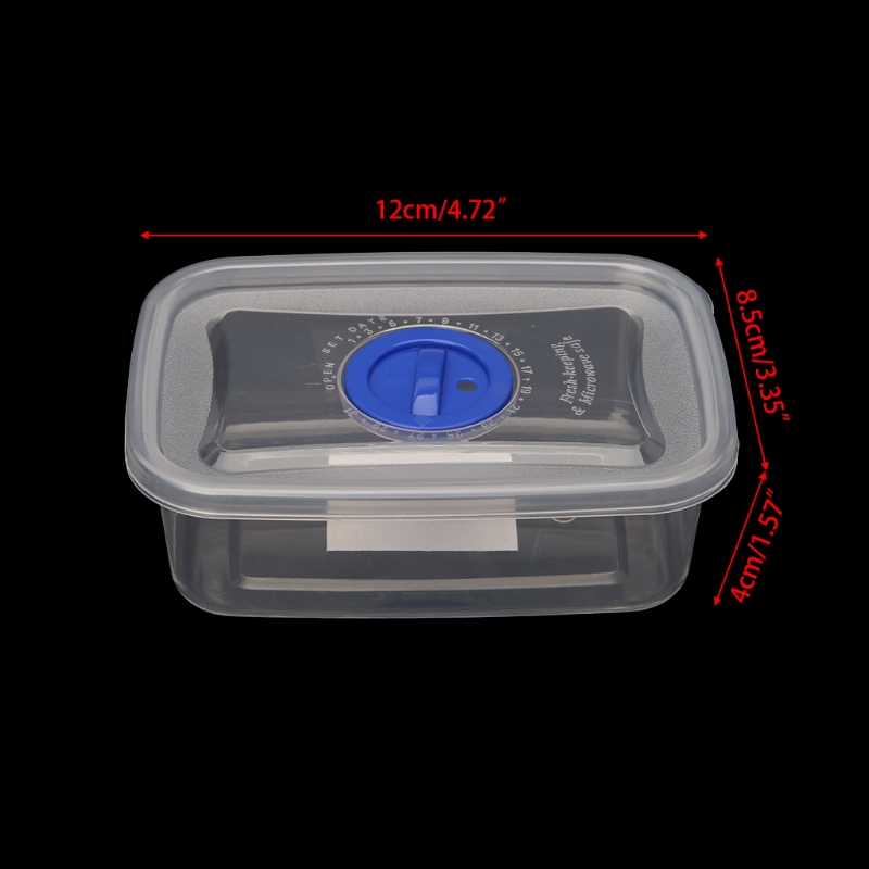 Plastic Transparent Reusable Food Storage Container Lunch Box Airtight Seal With Lid Food Storage Container: 01