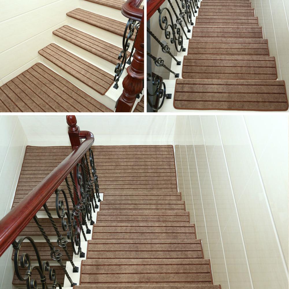 Set Self-adhesive Stair Pads 65cm*24cm Anti-slip Rugs Carpet Mat Sticky Bottom Repeatedly-use Safety Pads Mat for Home