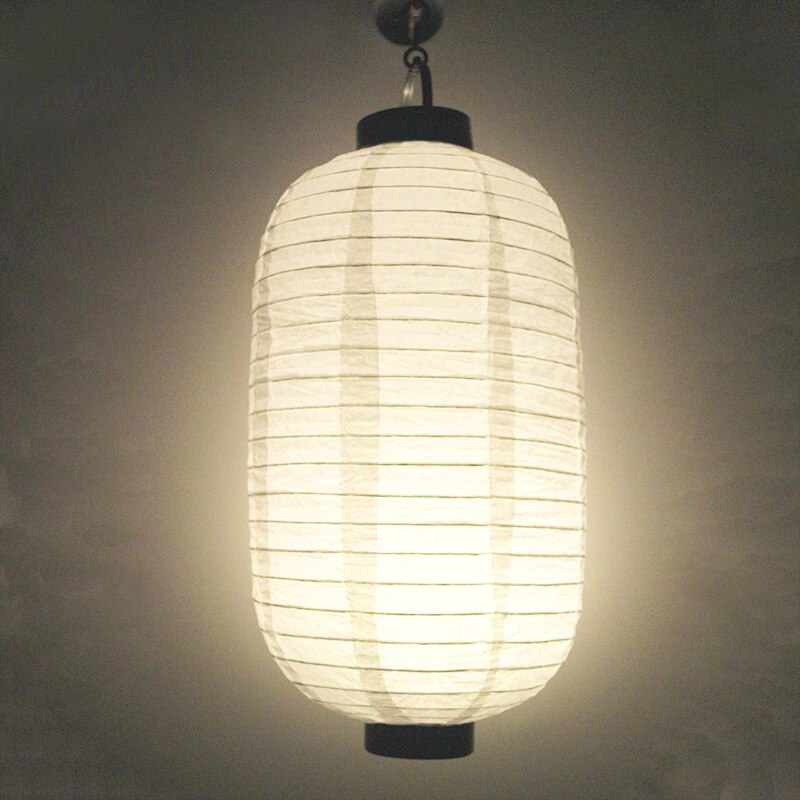 Ellipse Japanese Style Battery Red Lantern Hanging with Lamp Supplies Year's Spring and Lantern Festival Supplies