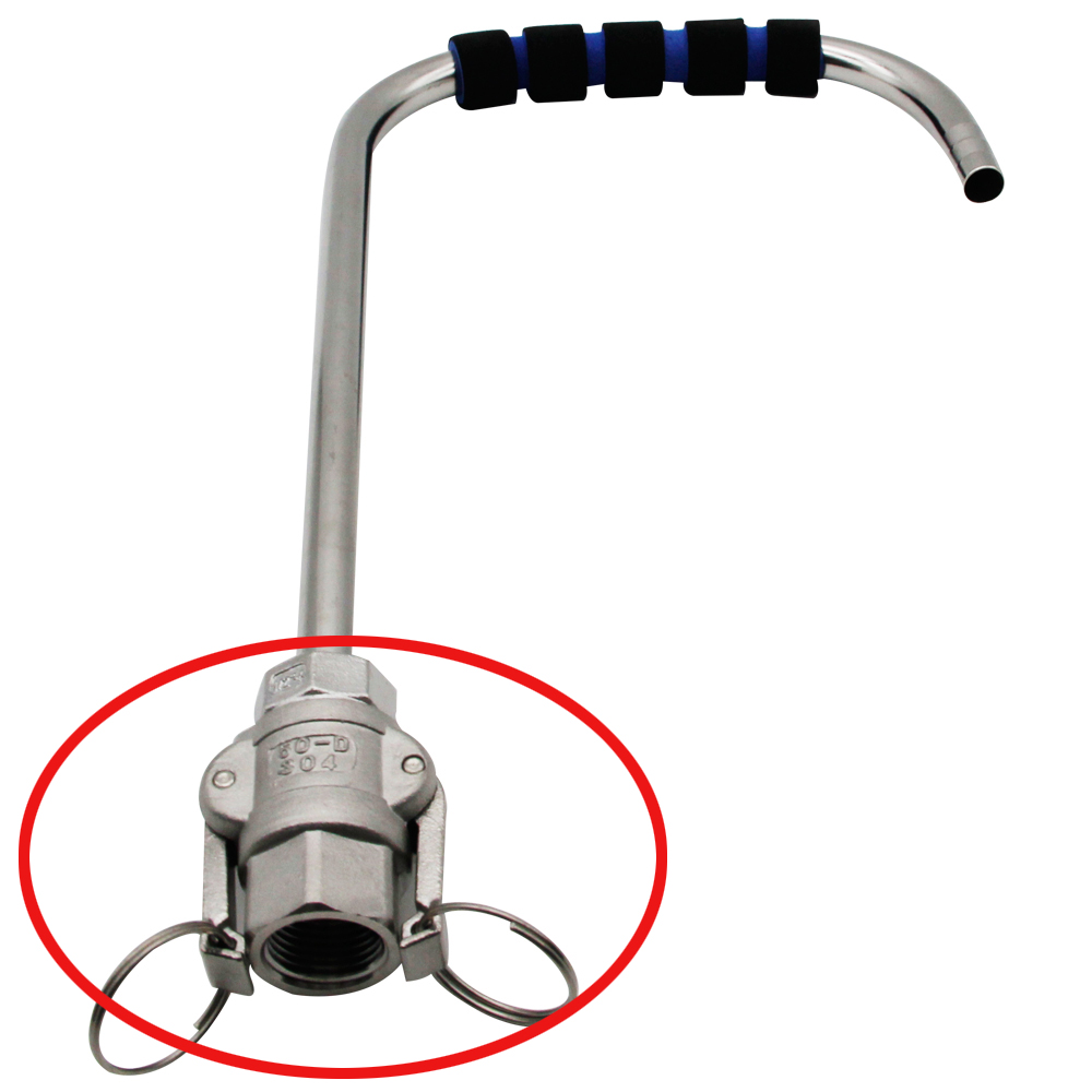 Kegland SS Camlock - Type D Female x 1/2inch BSP Female